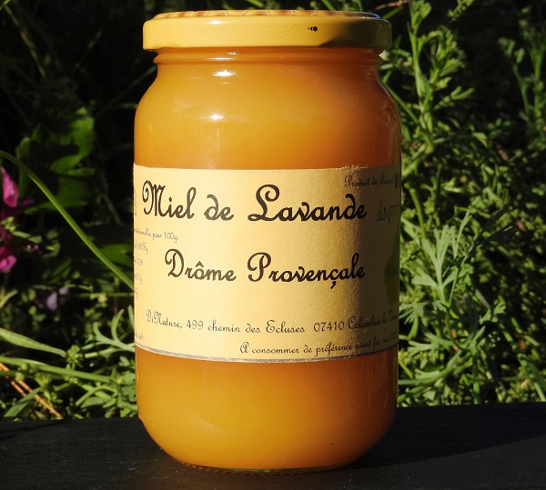 Miel de lavande lavandin récolté en Drôme provençale, fruité et doux